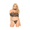 Leg Avenue - Lace Top with Choker and Thong - Mr. und Mrs. Love