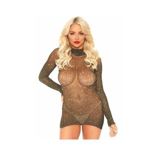 Leg Avenue - Lurex Sleeved Fishnet Dress - Mr. und Mrs. Love