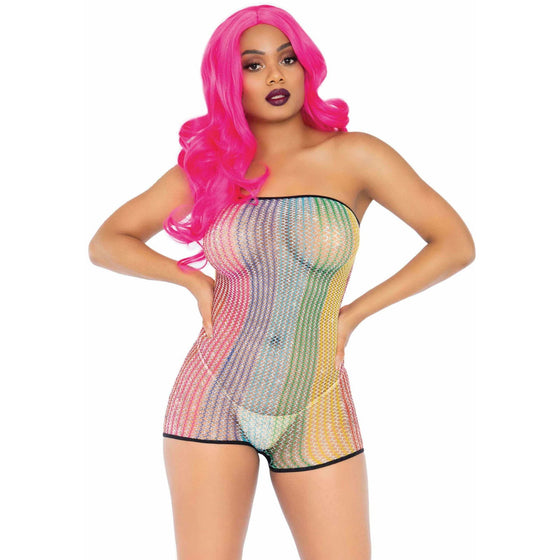 Leg Avenue - Lurex net strapless romper - Mr. und Mrs. Love
