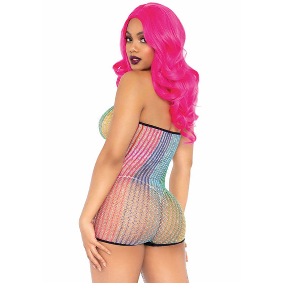 Leg Avenue - Lurex net strapless romper - Mr. und Mrs. Love