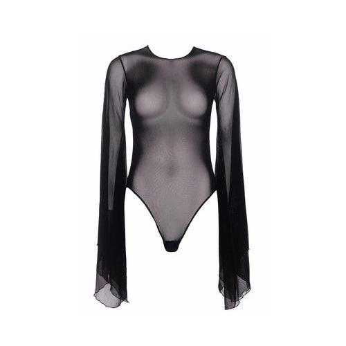 Leg Avenue - Mesh Bell Sleeve Teddy - Mr. und Mrs. Love