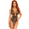 Leg Avenue - Net Cut out G-String Teddy - Mr. und Mrs. Love
