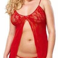 Leg Avenue - Rose Lace Babydoll Plus Size - Mr. und Mrs. Love