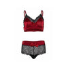 Leg Avenue - Satin spandex bralette, string - Mr. und Mrs. Love