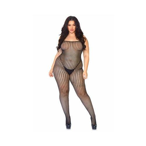 Leg Avenue - Seamless Crochet Bodystocking Plus Size – Produktbild