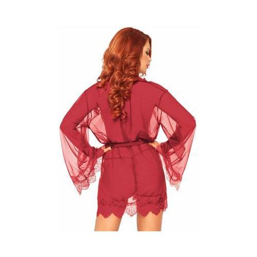 Leg Avenue - Sheer Robe with flared Sleeves - Mr. und Mrs. Love