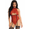 Leg Avenue - Sheer backless garter teddy - Mr. und Mrs. Love