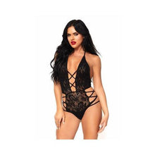  Leg Avenue - Strappy Halter Lace Teddy - Mr. und Mrs. Love