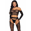 Leg Avenue - Top, Suspender Hose & G-string - Mr. und Mrs. Love