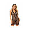 Leg Avenue Fishnet zip up mini Dress - Mr. und Mrs. Love
