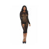 Leg Avenue Long Sleeved Body Con Dress - Mr. und Mrs. Love
