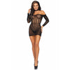 Long Sleeve Halter Mini Dress - Mr. und Mrs. Love