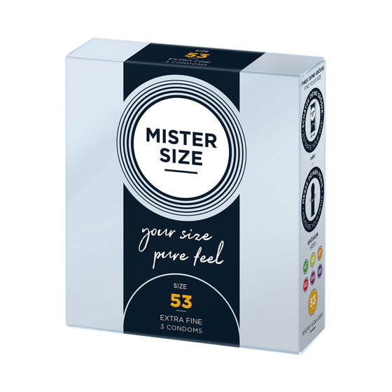 MISTER SIZE 53mm Condoms 3pcs - Mr. und Mrs. Love