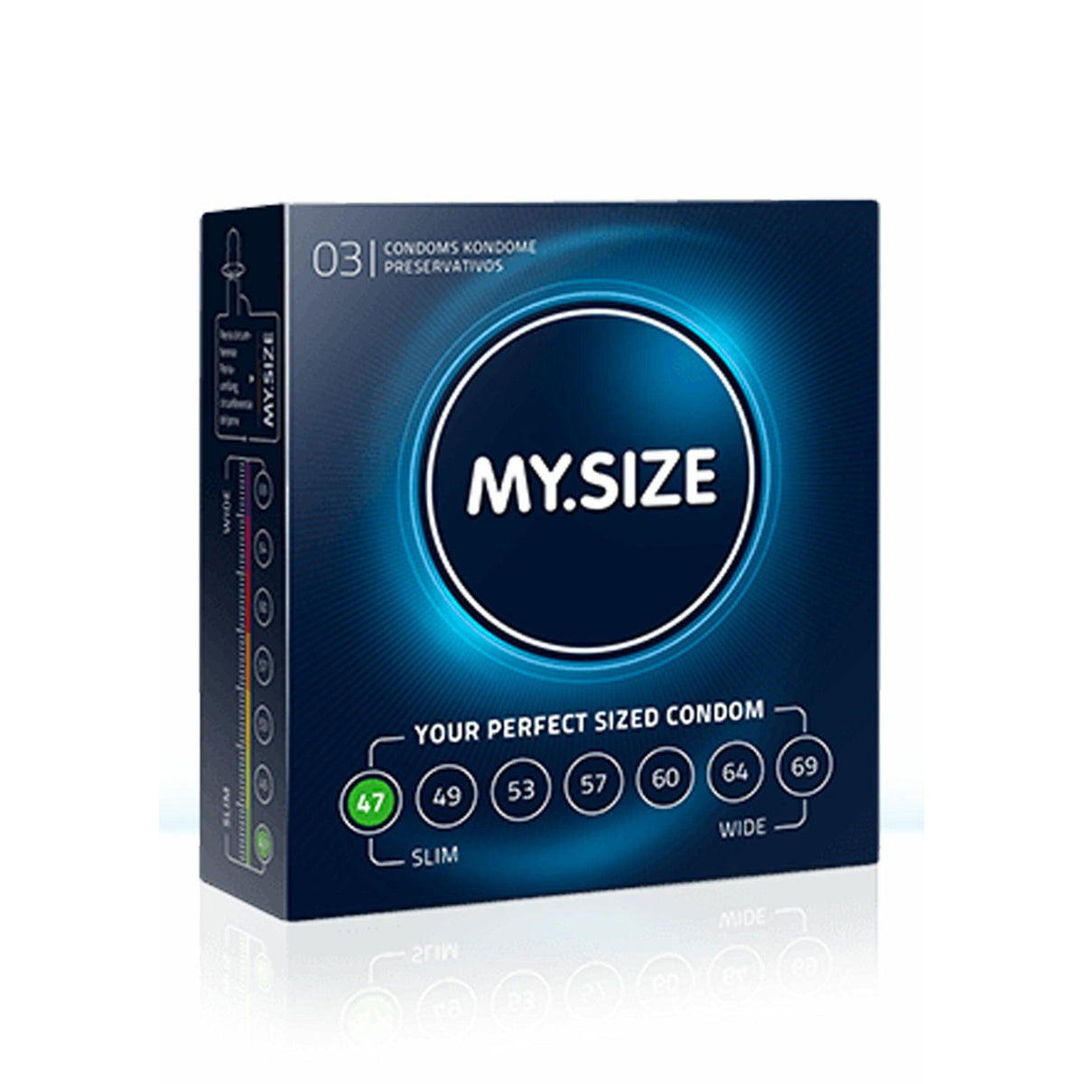 MY.SIZE 47mm Kondome 3 Stck. – Produktbild
