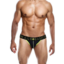  MaleBasics Neon Jock Black-Yellow - Mr. und Mrs. Love
