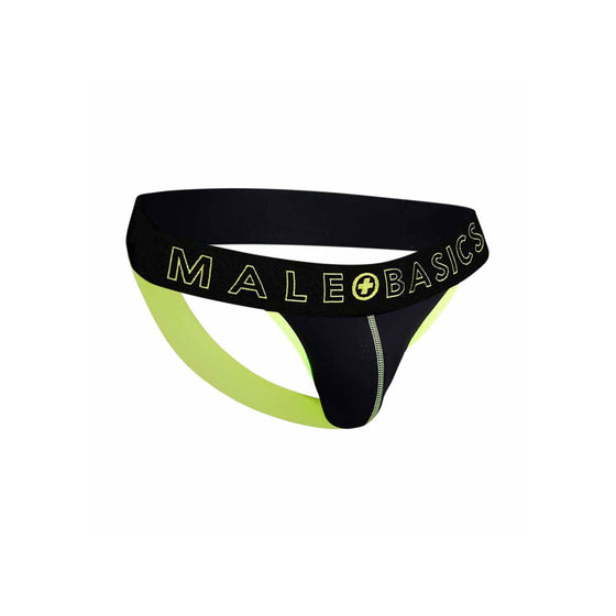 MaleBasics Neon Jock Black-Yellow - Mr. und Mrs. Love