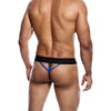 MaleBasics Neon Thong Black-Blue - Mr. und Mrs. Love