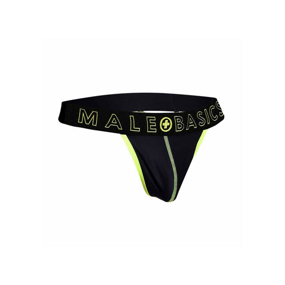 MaleBasics Neon Thong Black-Yellow - Mr. und Mrs. Love