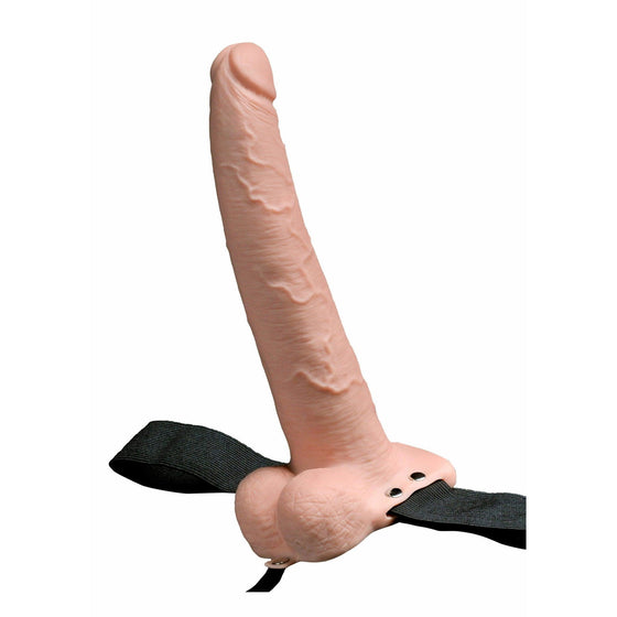 Pipedream - 9 Inch Hollow Recharge Strap On with Balls - Mr. und Mrs. Love