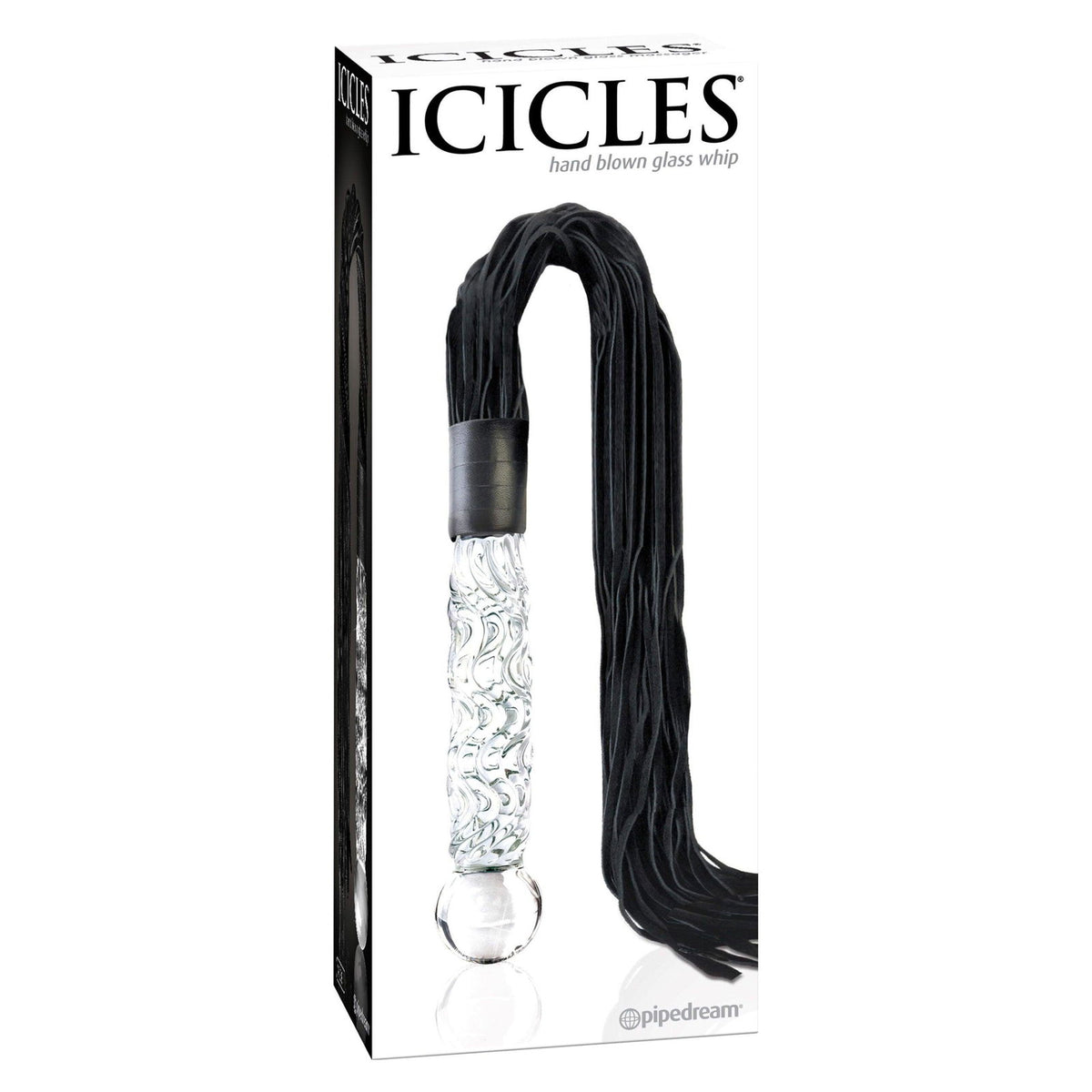 Pipedream Icicles No. 38 | Temperierbares Glas-Massage-Duo mit Leder-Applikation – Produktansicht 2