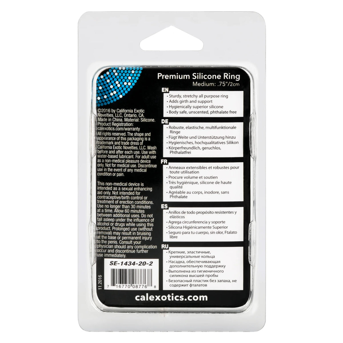 CalExotics Premium Silicone Ring Medium Clear – weitere Produktansicht