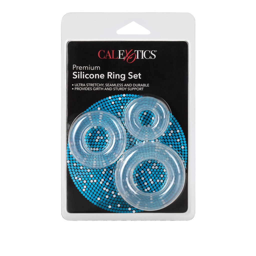 CalExotics Premium Silicone Ring Set Clear – Detailansicht