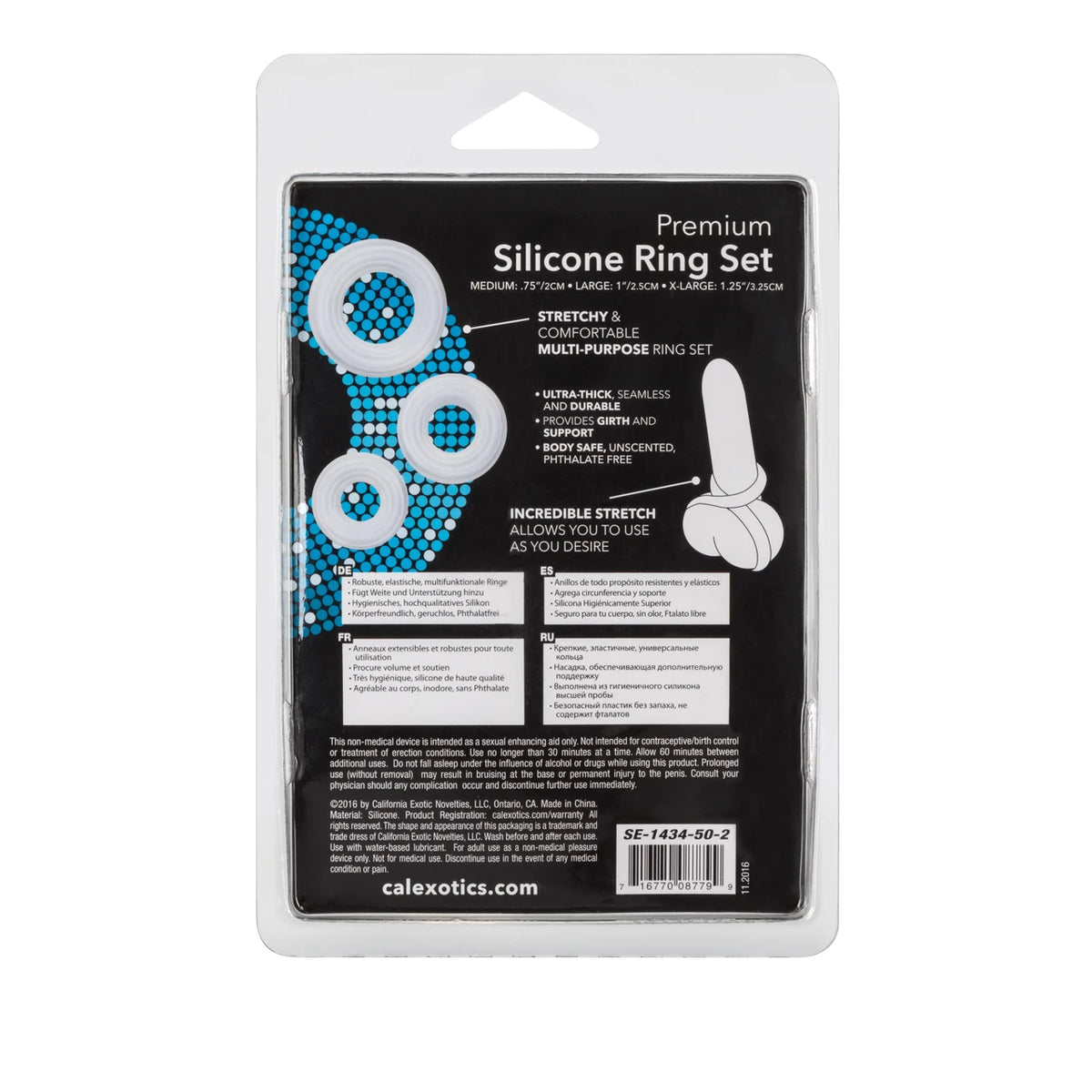 CalExotics Premium Silicone Ring Set Clear – weitere Produktansicht