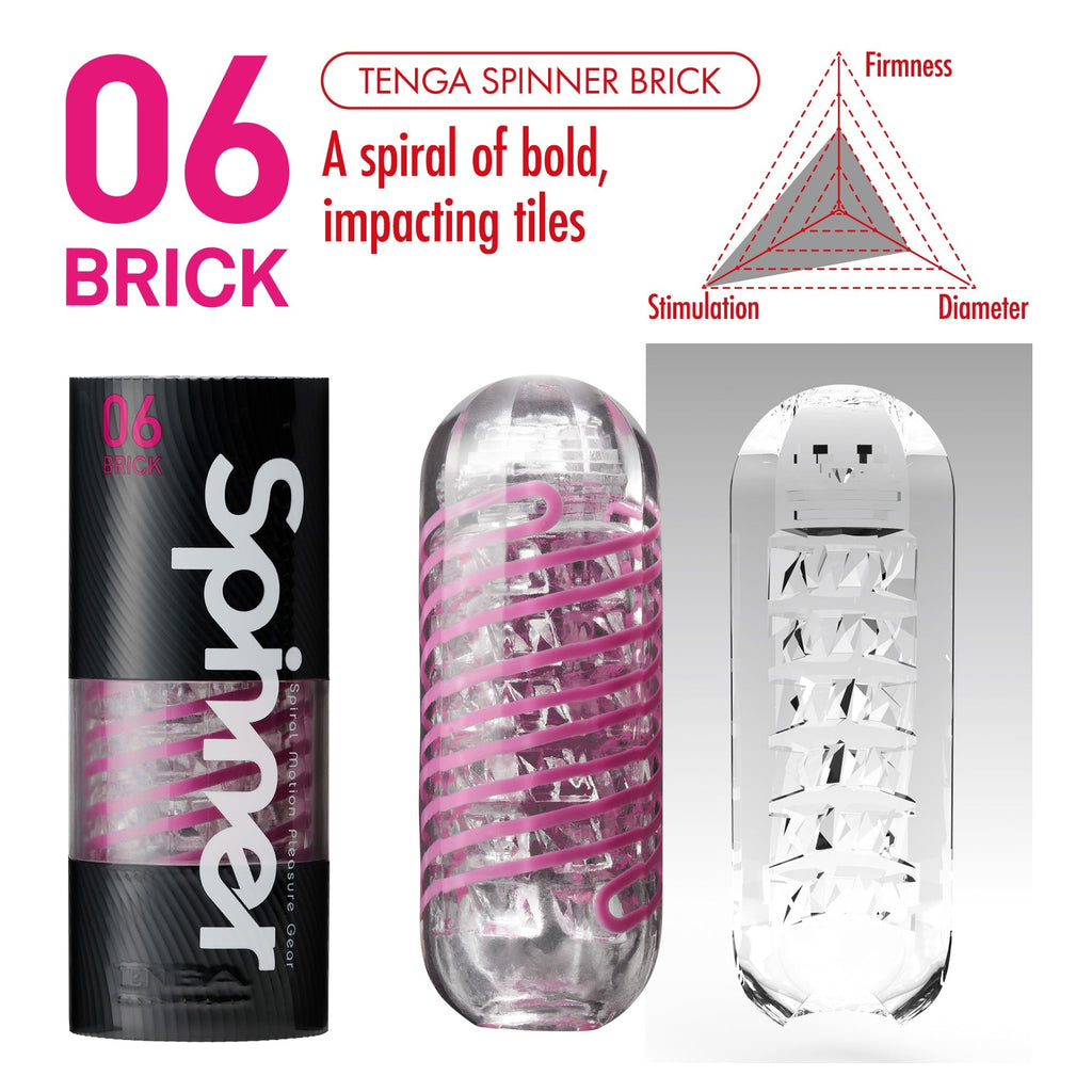 Tenga Spinner Brick Pink – Struktur und Funktionsansicht