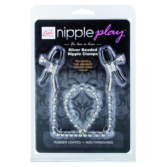 CalExotics - Silver Beaded Nipple Clamps - Mr. und Mrs. Love