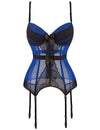 CHILIROSE CR 4688 5-teiliges Korsett-Set in Blau und Schwarz – Produktansicht