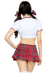 Leg Avenue Miss Prep School Kostüm – 4-teiliges Schuluniform-Set