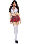 Leg Avenue Miss Prep School Kostüm – 4-teiliges Schuluniform-Set