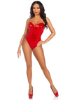 Leg Avenue Sequin Boned Bodysuit – Pailletten-Body mit Stäbchen