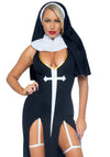 Leg Avenue Sultry Sinner Kostüm – 3-teiliges Nonnen-Outfit