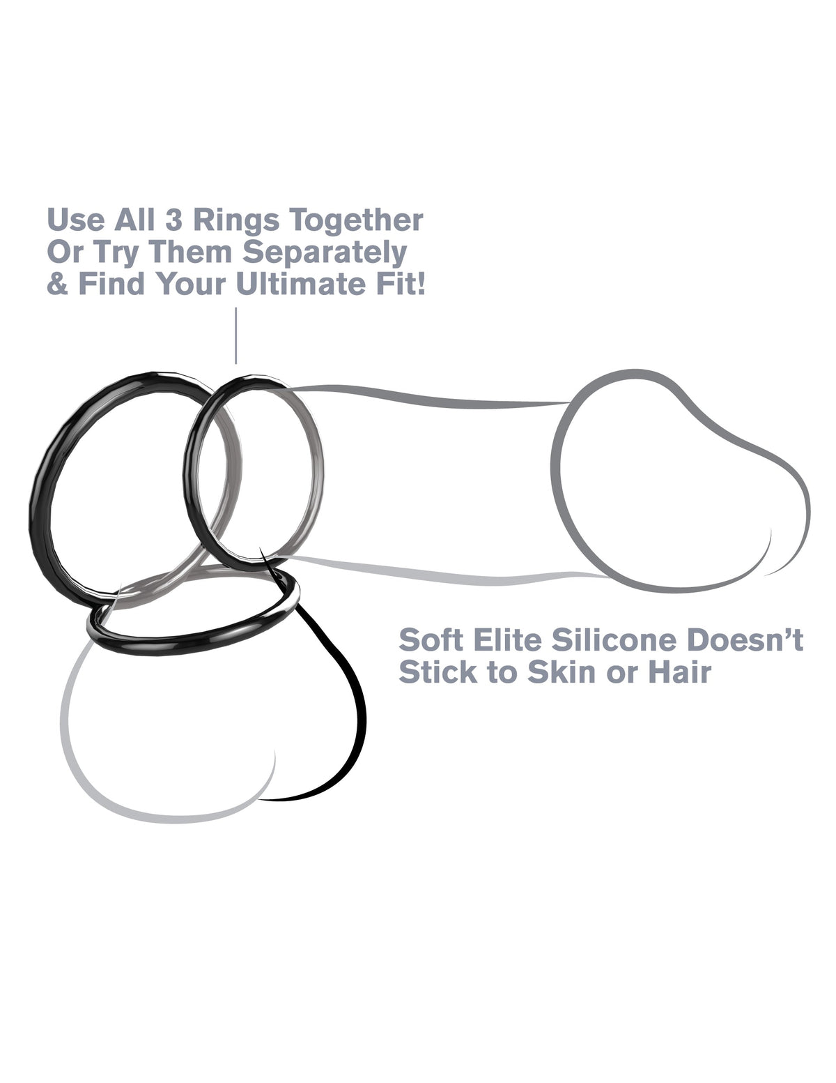 Pipedream Silicone 3-Ring Stamina Set – Größen und Anwendung