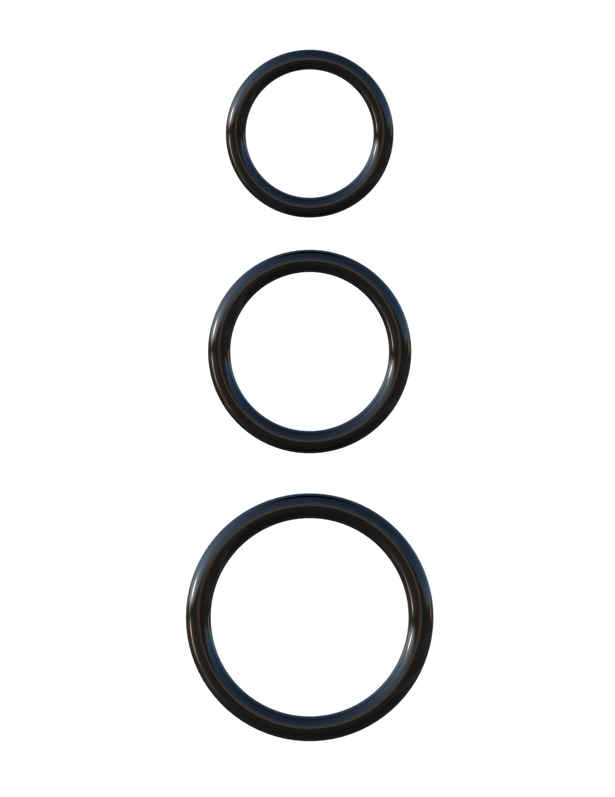 Pipedream Silicone 3-Ring Stamina Set – offizielle Produktansicht