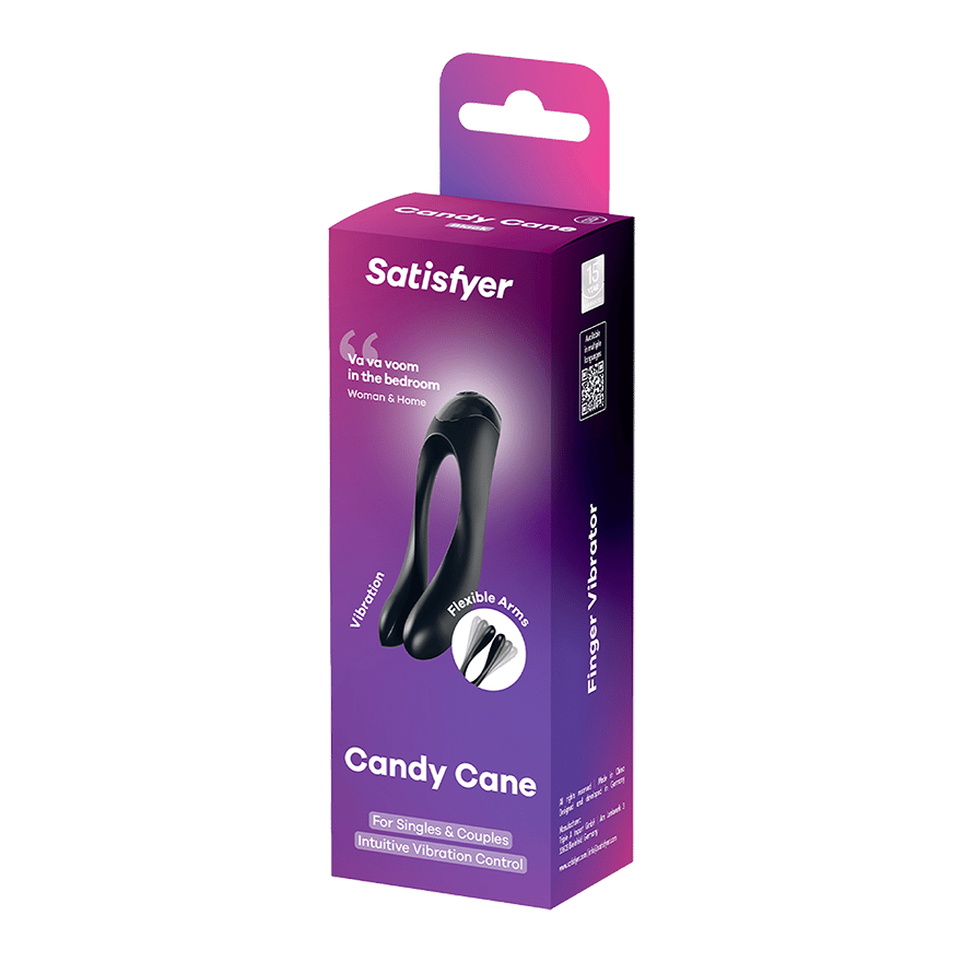 Satisfyer Candy Cane Schwarz – offizielle Verpackungsansicht