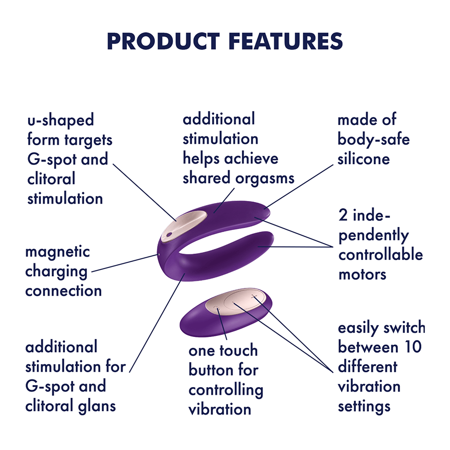 Satisfyer Double Plus Remote Lila – Produktansicht 2
