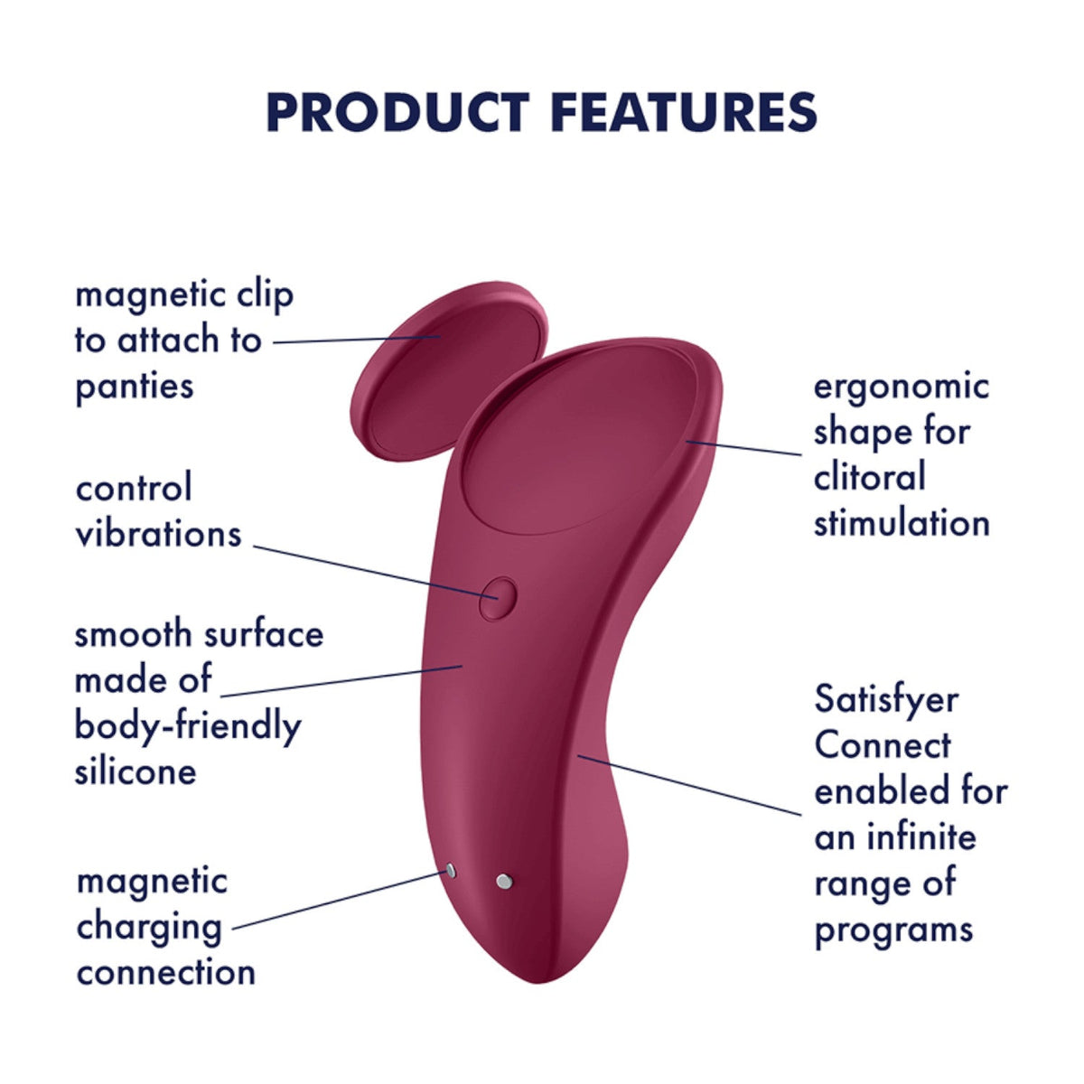 Satisfyer Sexy Secret Weinrot – Produktansicht 4