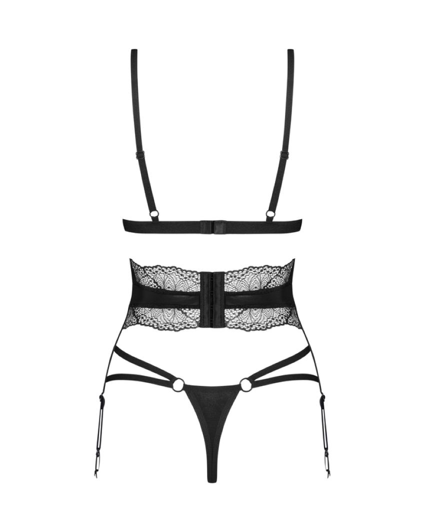 Obsessive Lobellis Dessous-Set Schwarz – dritte Produktansicht